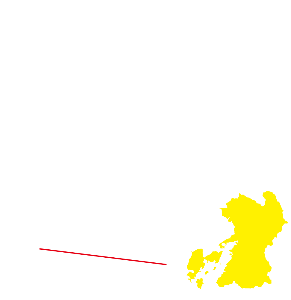 熊本県の地図