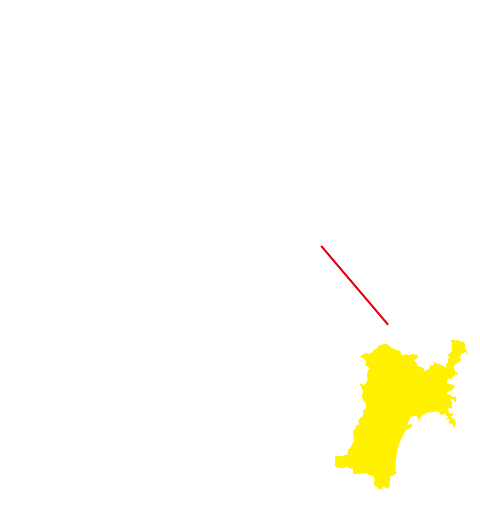 宮城県の地図